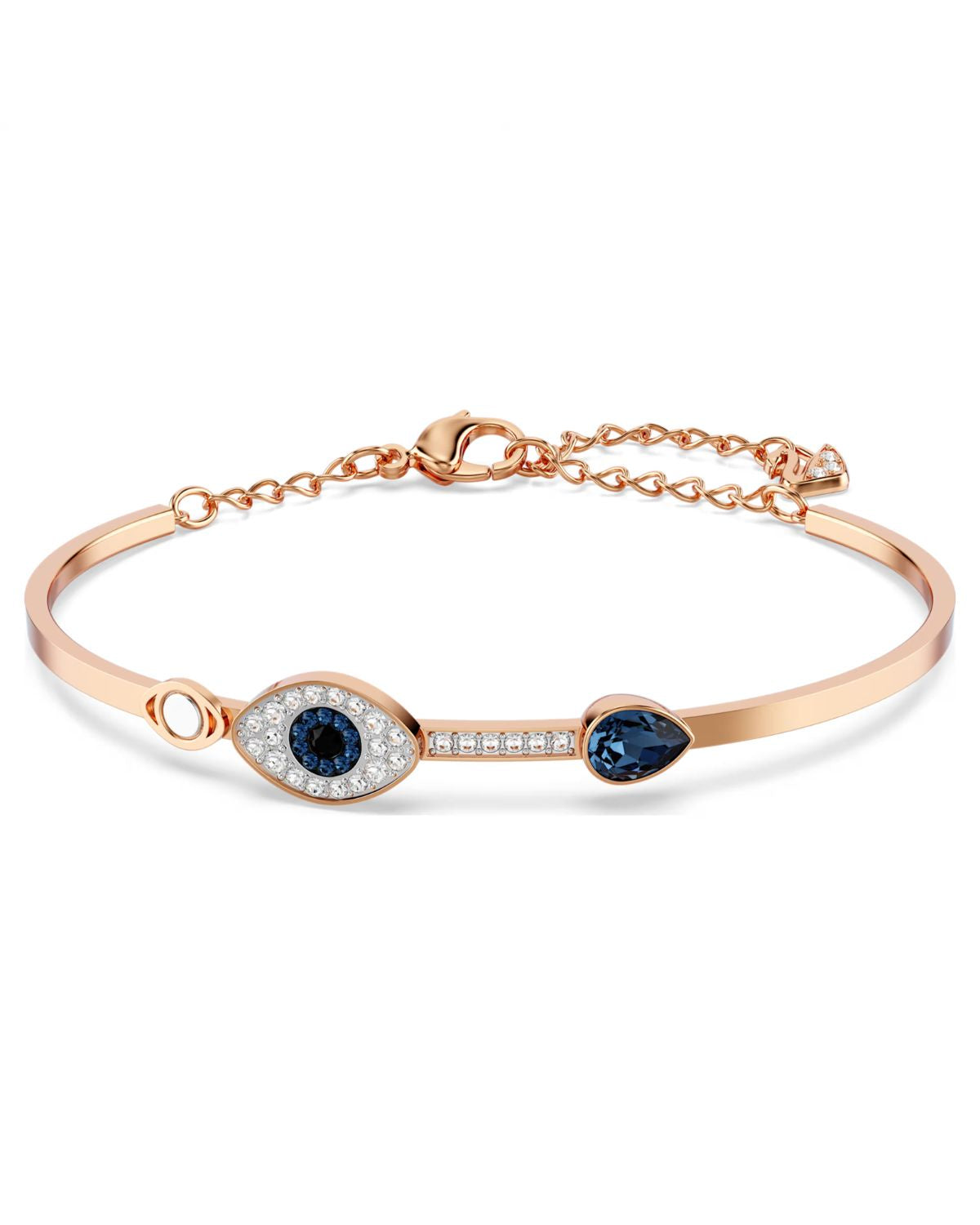 SWAROVSKI Symbolica bangle Evil eye, Blue, Mixed metal finish