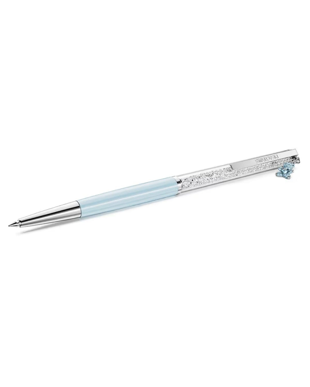 Crystalline ballpoint pen Teddy, Blue, Blue lacquered, chrome plated 5732980