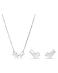 Mesmera set Mixed cuts, White, Rhodium plated 5665829