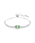 Matrix bracelet Mixed cuts, Green, Rhodium plated 5693411