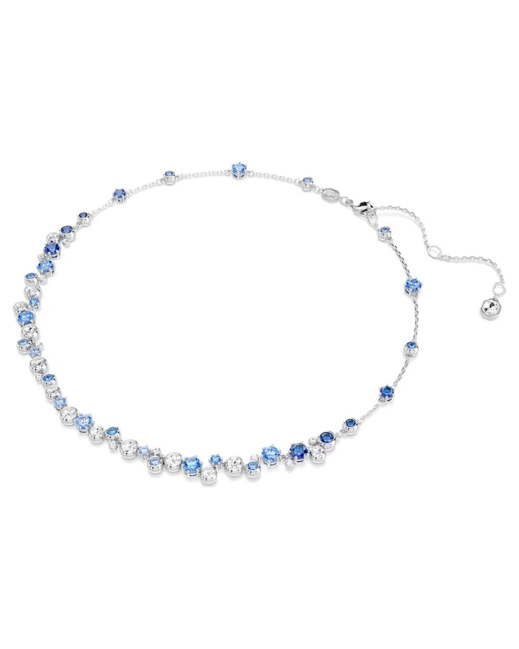 Constella necklace Mixed cuts, Blue, Rhodium plated 5732255
