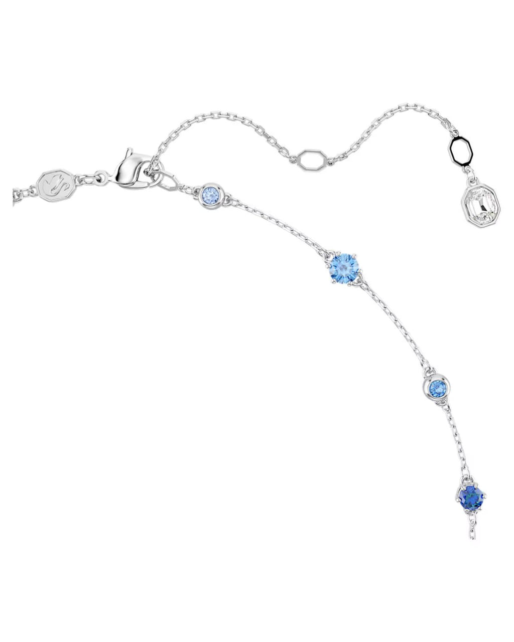 Constella necklace Mixed cuts, Blue, Rhodium plated 5732255