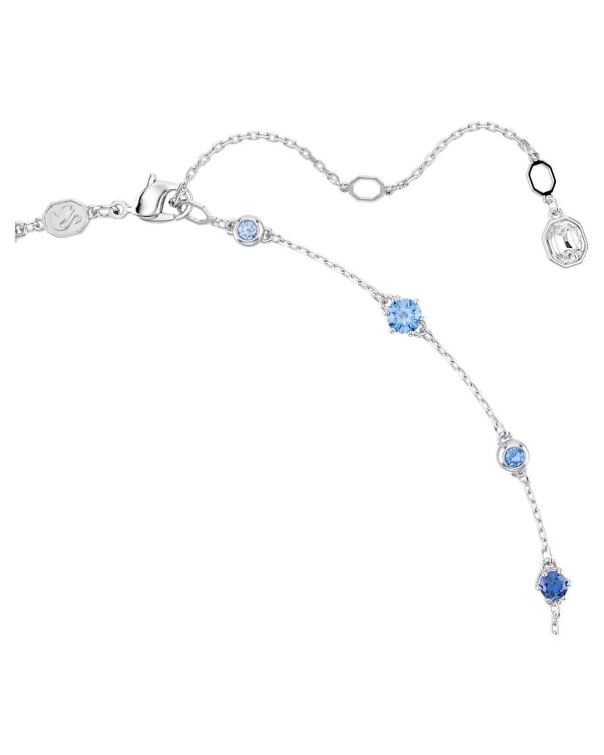Constella necklace Mixed cuts, Blue, Rhodium plated 5732255