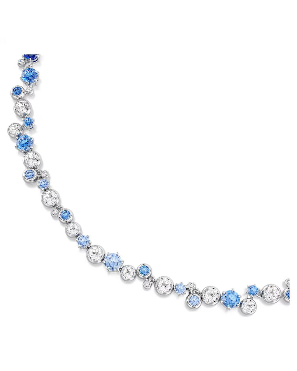Constella necklace Mixed cuts, Blue, Rhodium plated 5732255