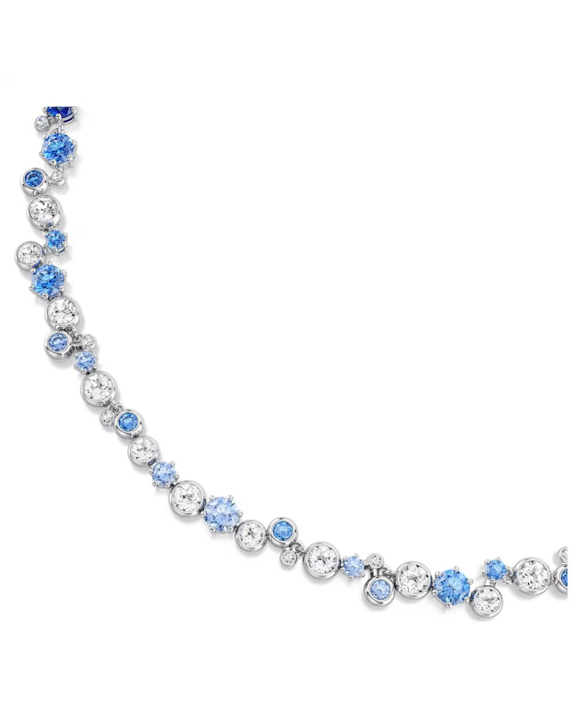 Constella necklace Mixed cuts, Blue, Rhodium plated 5732255