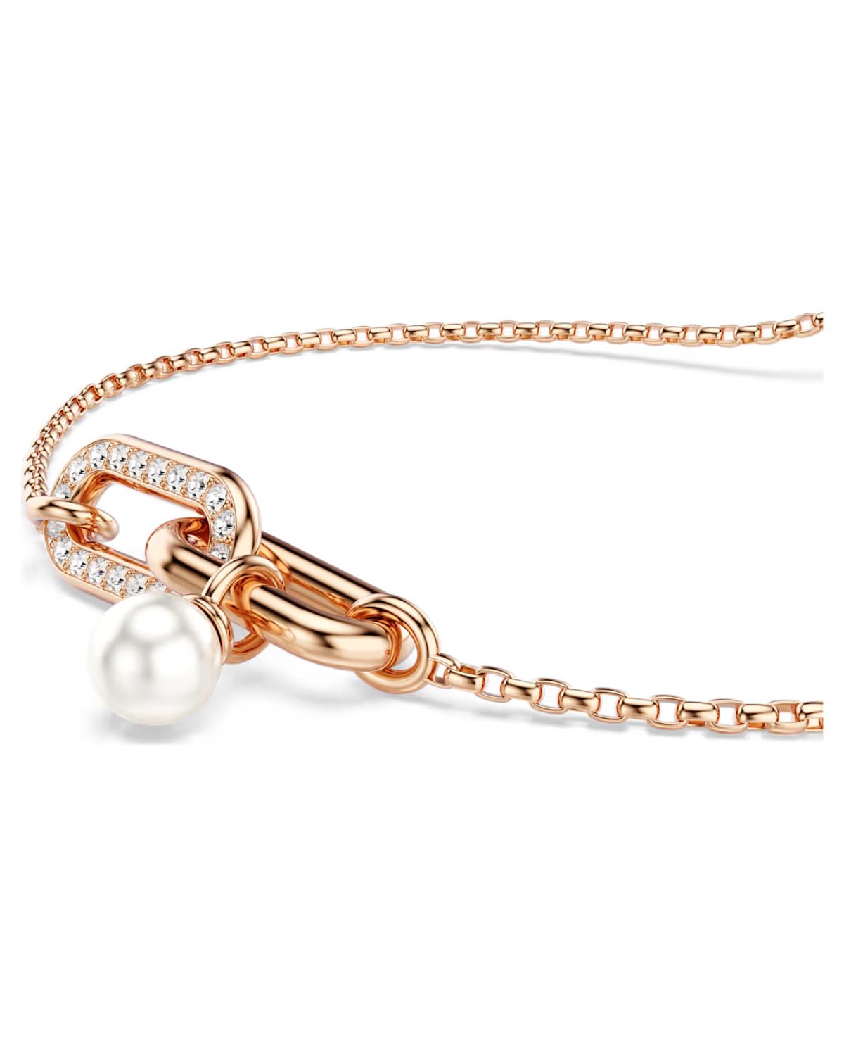 Constella bracelet Crystal pearl, Round cut, White, Rose gold-tone plated 5728588