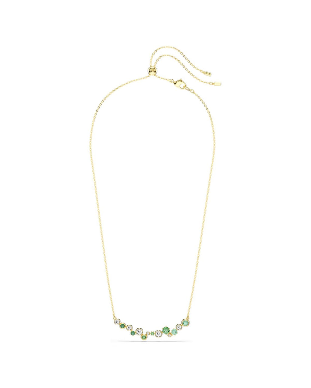 Constella necklace Mixed cuts, Green, 18k gold finish 5732247