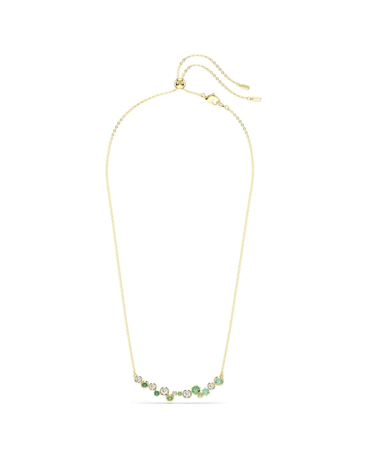 Constella necklace Mixed cuts, Green, 18k gold finish 5732247