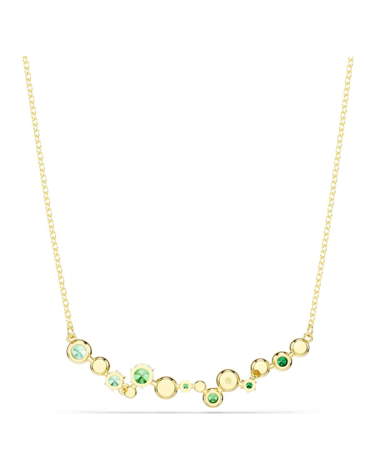 Constella necklace Mixed cuts, Green, 18k gold finish 5732247