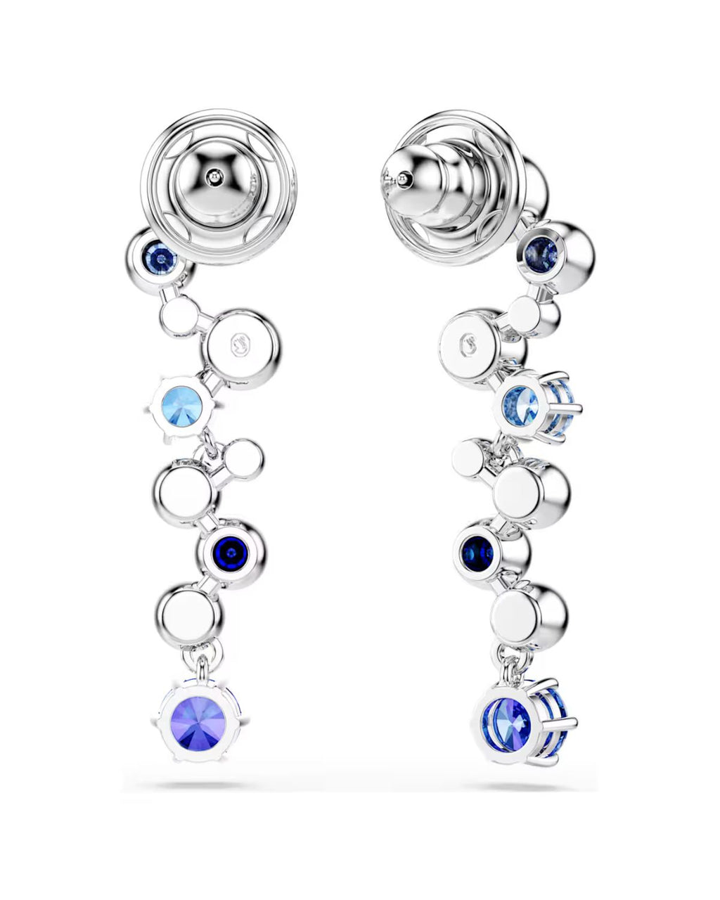 Constella drop earrings Mixed cuts, Blue, Rhodium plated 5732775