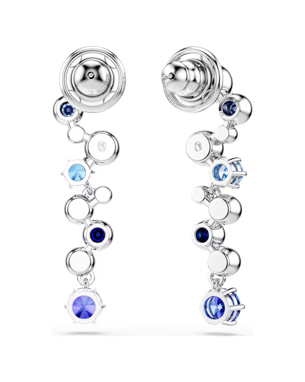 Constella drop earrings Mixed cuts, Blue, Rhodium plated 5732775