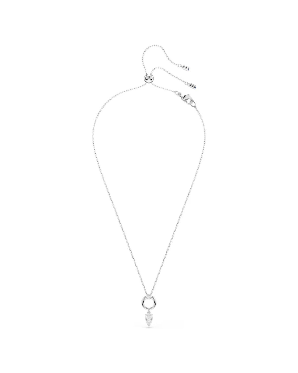 Mesmera pendant Pear cut, White, Rhodium plated 5723146