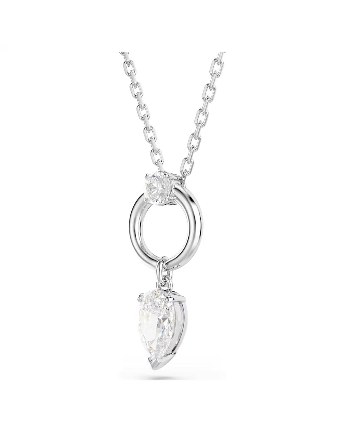 Mesmera pendant Pear cut, White, Rhodium plated 5723146