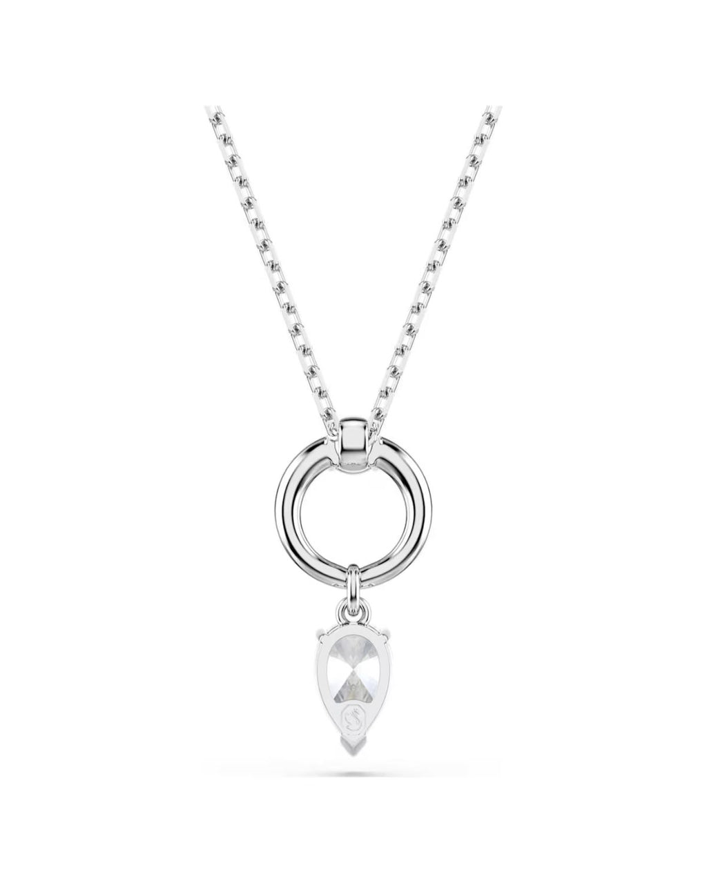 Mesmera pendant Pear cut, White, Rhodium plated 5723146
