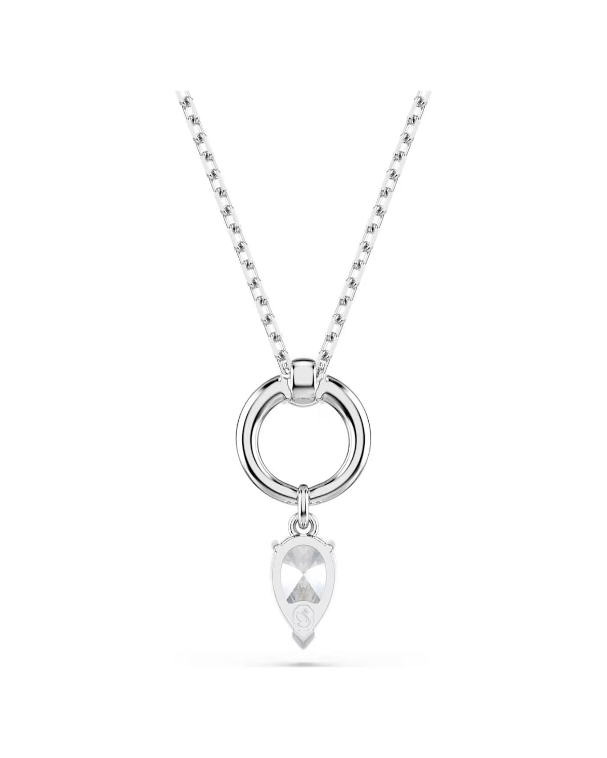 Mesmera pendant Pear cut, White, Rhodium plated 5723146