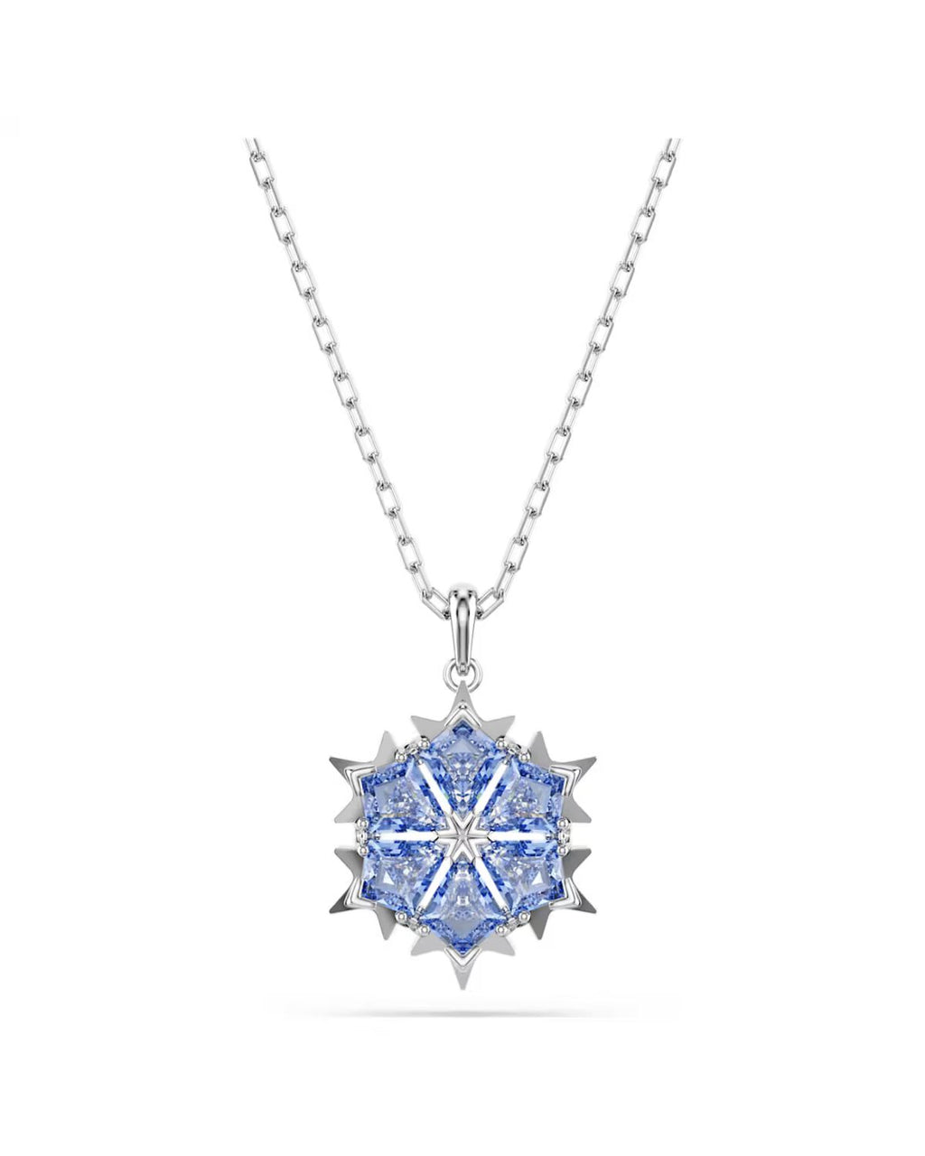Magic set Snowflake, Blue, Rhodium plated 5734243