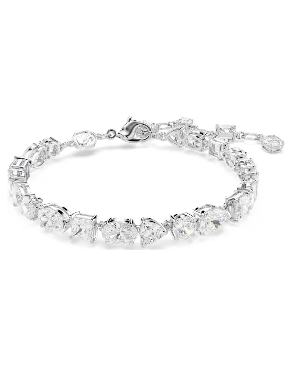 Mesmera bracelet Mixed cuts, White, Rhodium plated 5731959