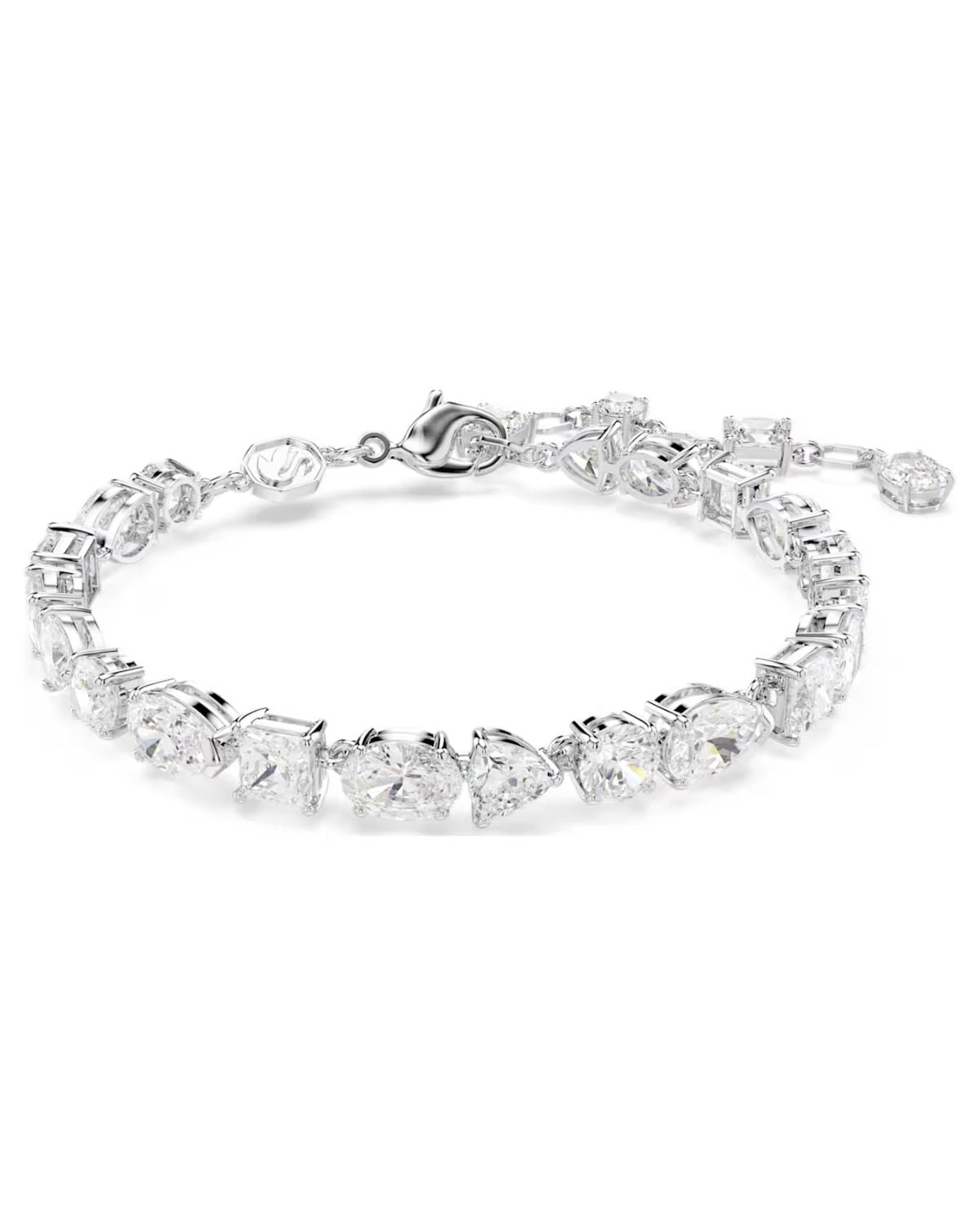 Mesmera bracelet Mixed cuts, White, Rhodium plated 5731959