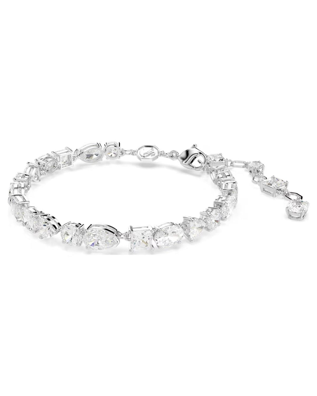 Mesmera bracelet Mixed cuts, White, Rhodium plated 5731959
