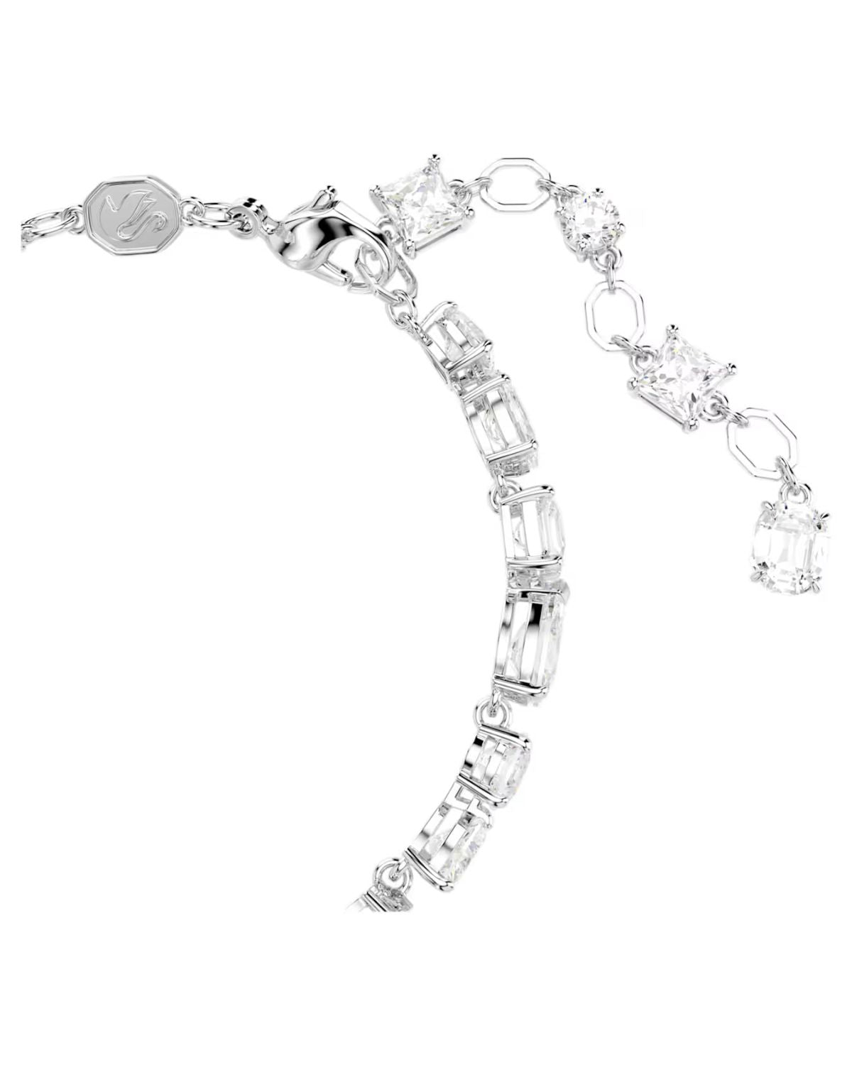 Mesmera bracelet Mixed cuts, White, Rhodium plated 5731959