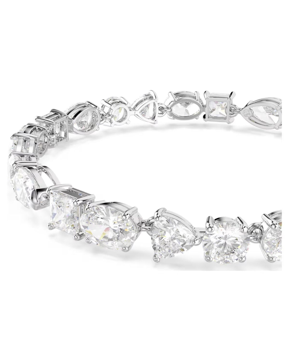 Mesmera bracelet Mixed cuts, White, Rhodium plated 5731959
