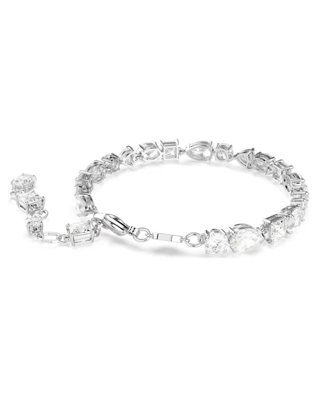 Mesmera bracelet Mixed cuts, White, Rhodium plated 5731959