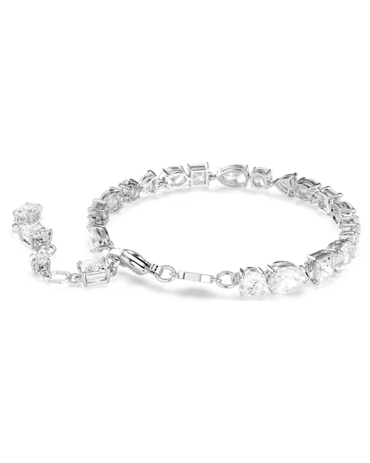 Mesmera bracelet Mixed cuts, White, Rhodium plated 5731959