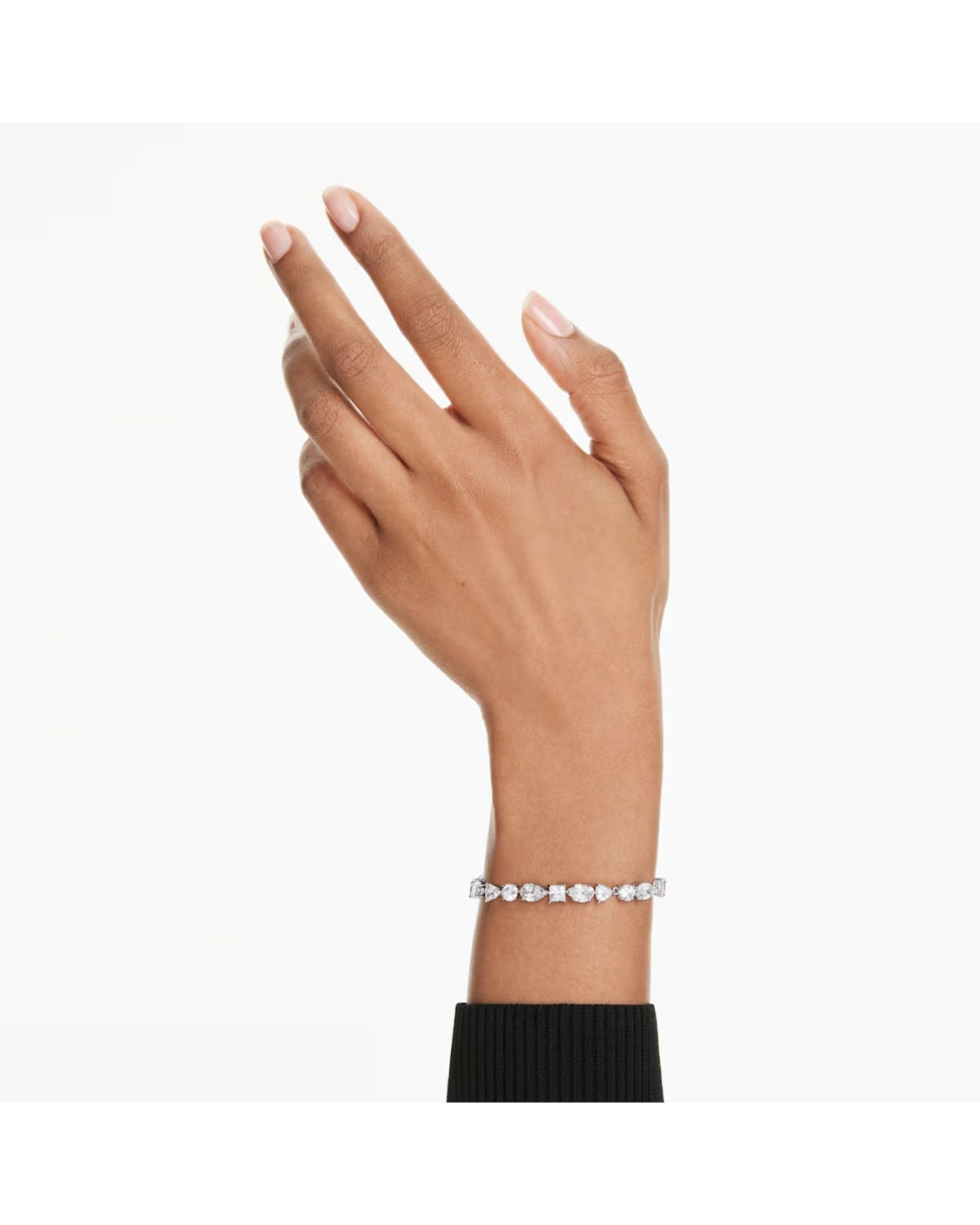 Mesmera bracelet Mixed cuts, White, Rhodium plated 5731959