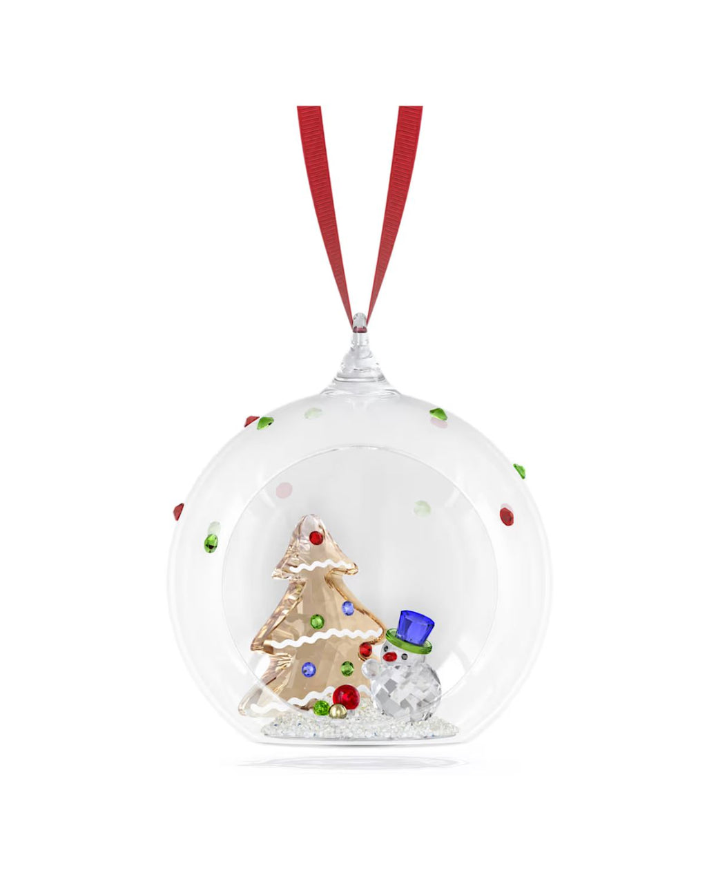 Holiday Cheers Tree and Snowman Ball Ornament 5701509
