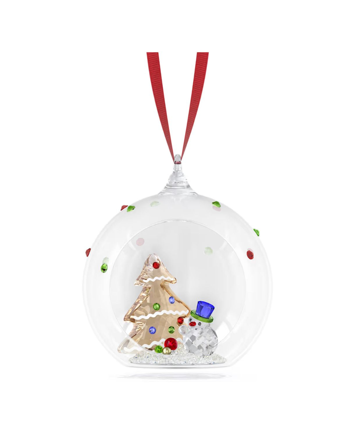 Holiday Cheers Tree and Snowman Ball Ornament 5701509