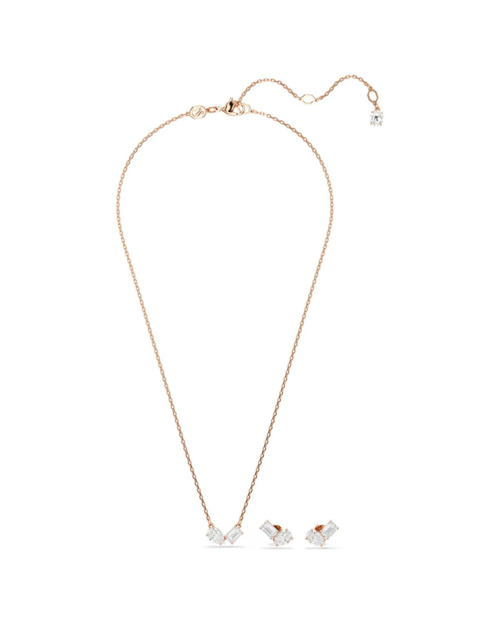 Mesmera set Pear cut, Octagon cut, White, 18k rose gold finish 5734246