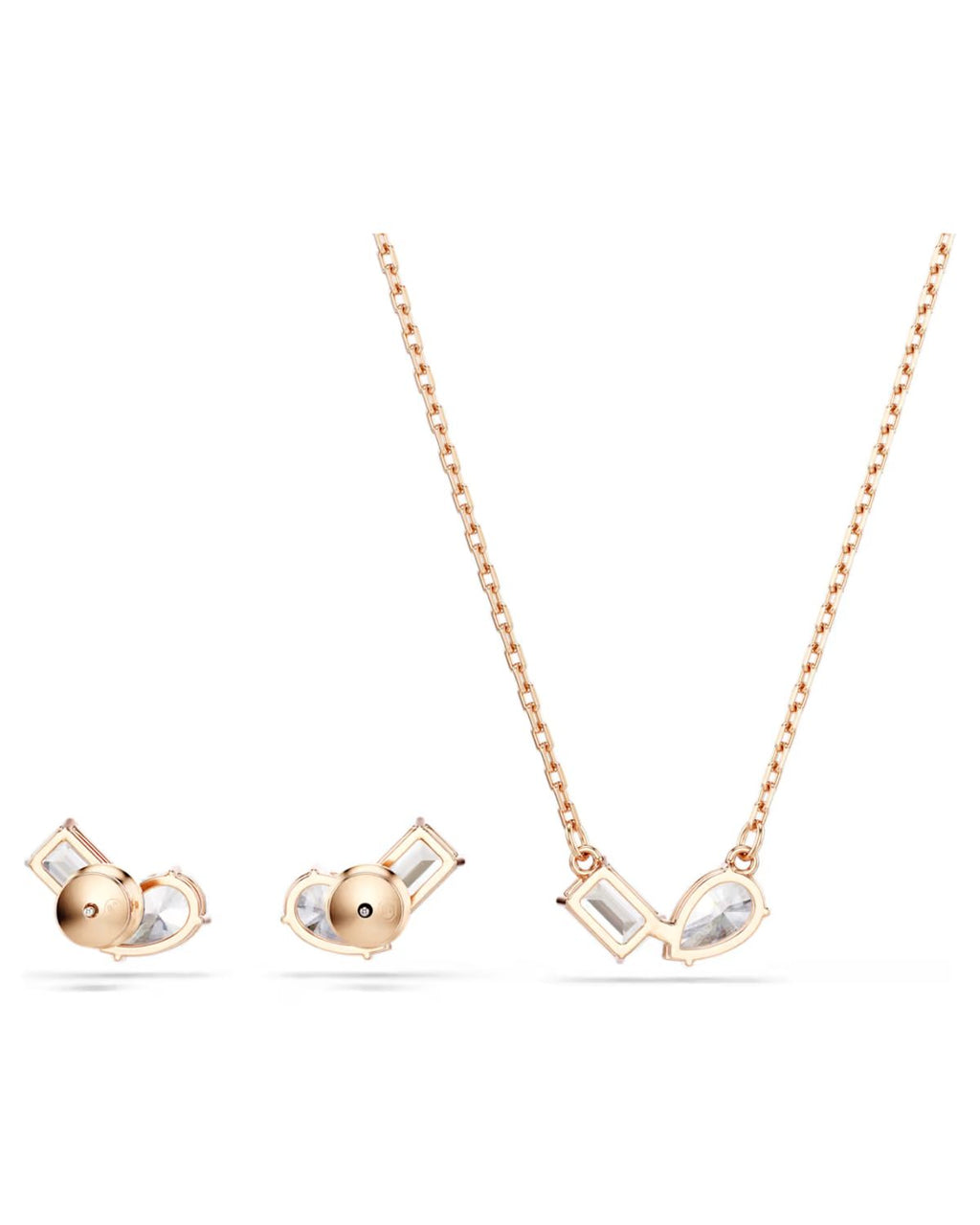 Mesmera set Pear cut, Octagon cut, White, 18k rose gold finish 5734246