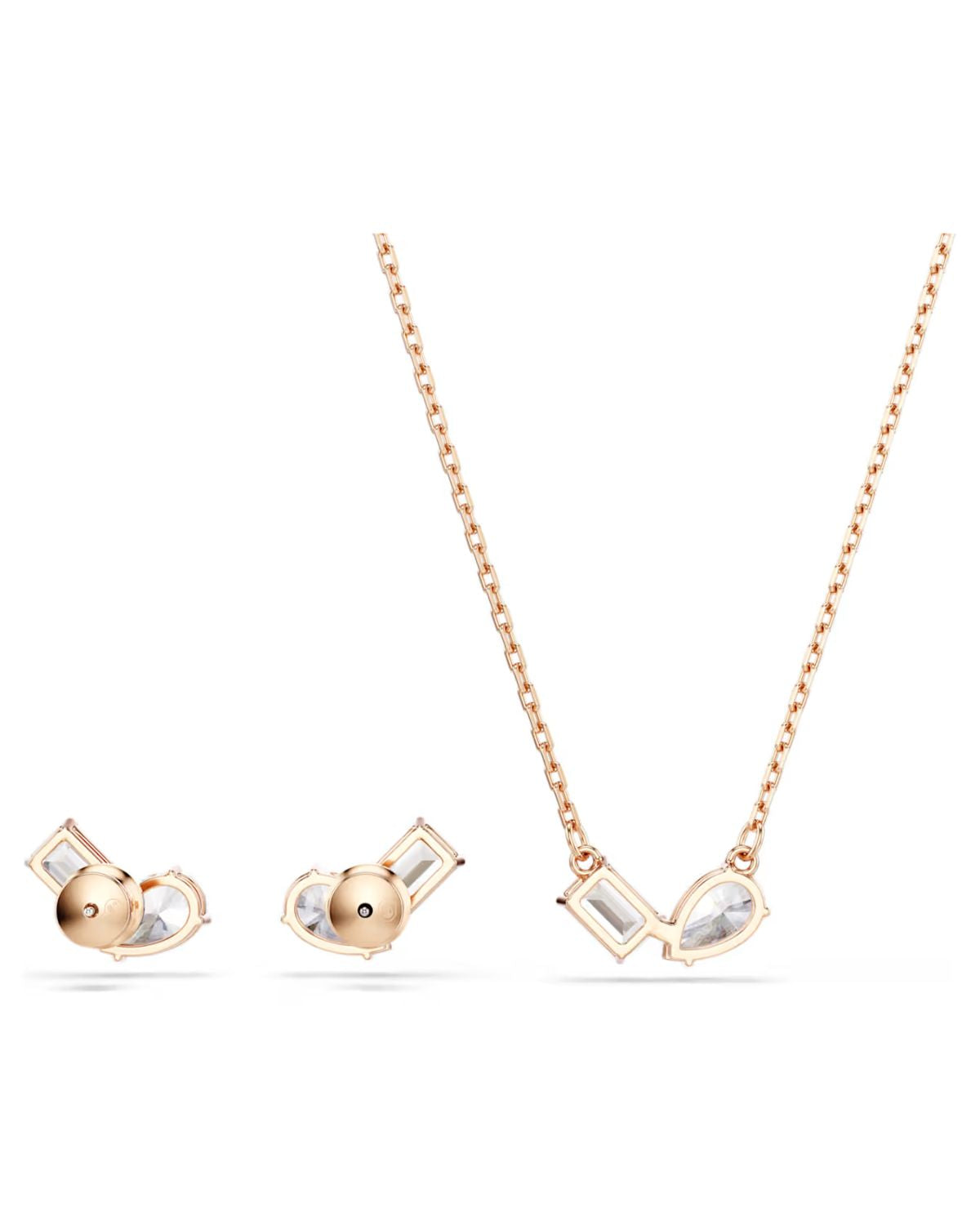Mesmera set Pear cut, Octagon cut, White, 18k rose gold finish 5734246