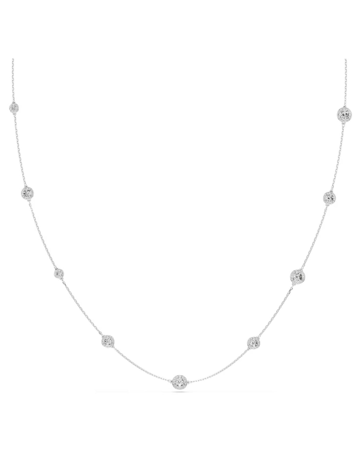 Una Angelic strandage Round cut, White, Rhodium plated 5733197