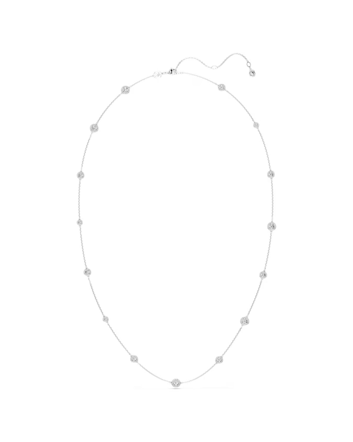 Una Angelic strandage Round cut, White, Rhodium plated 5733197