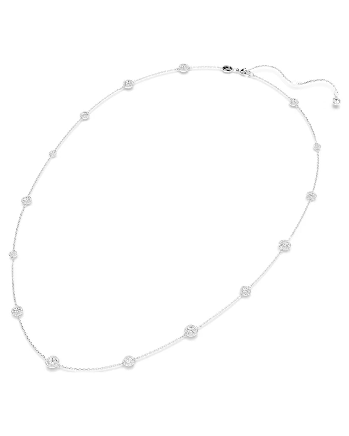 Una Angelic strandage Round cut, White, Rhodium plated 5733197