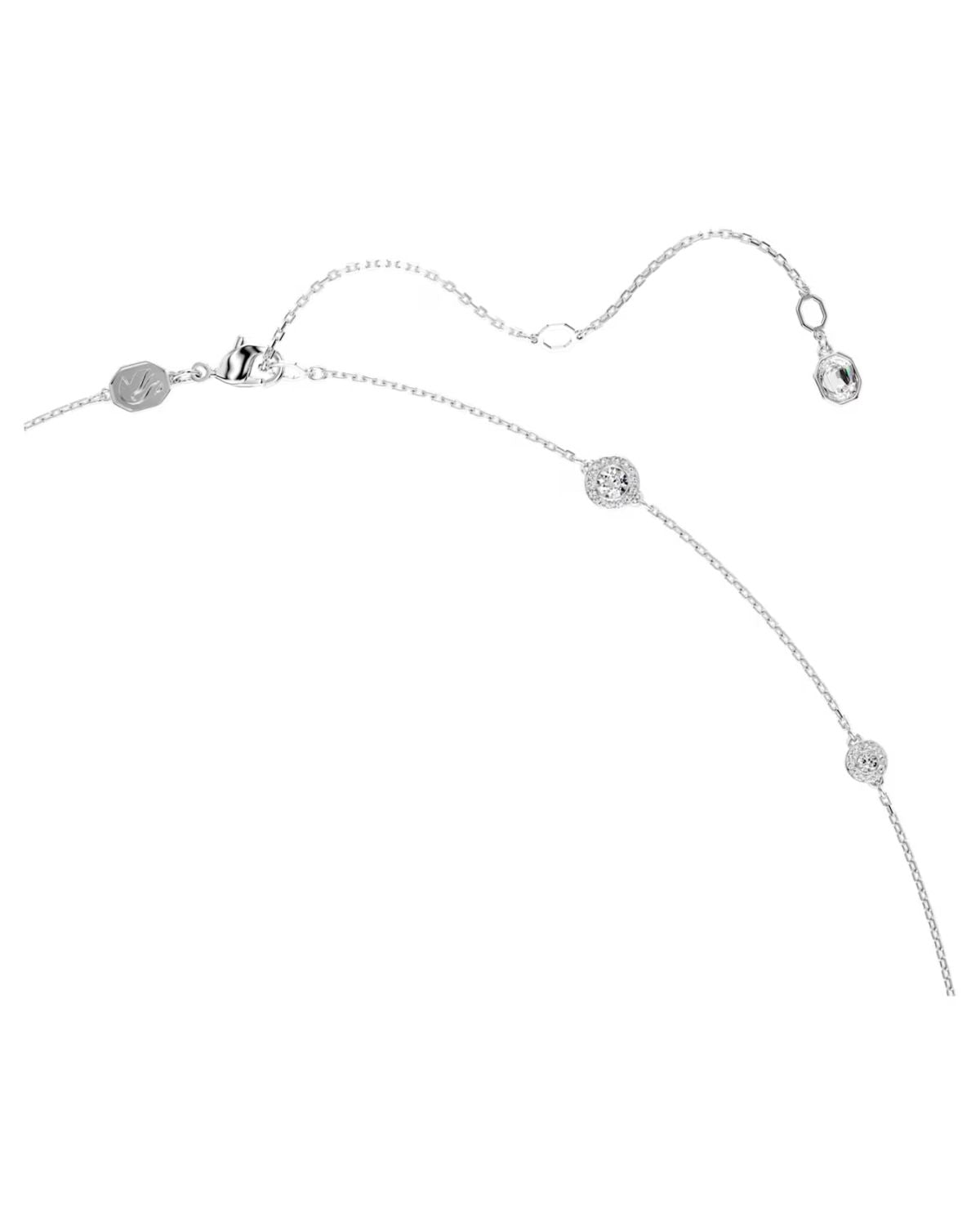Una Angelic strandage Round cut, White, Rhodium plated 5733197
