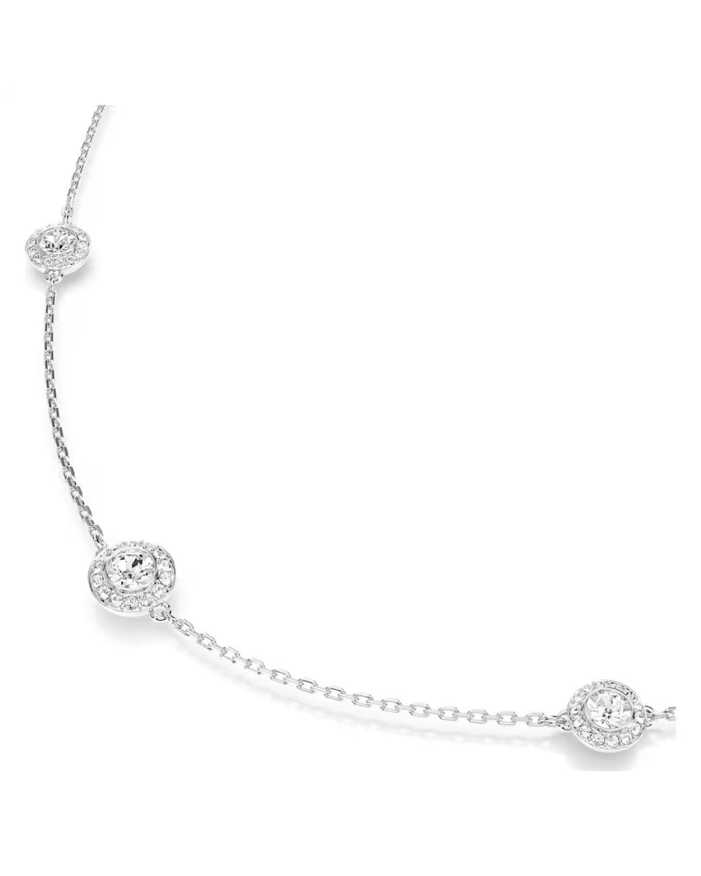 Una Angelic strandage Round cut, White, Rhodium plated 5733197