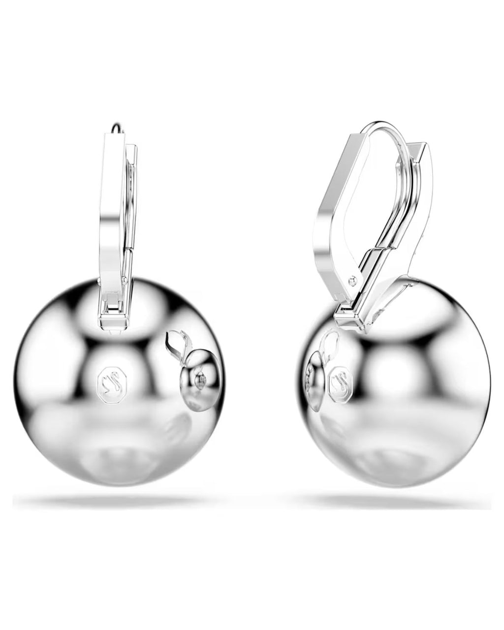 Millenia drop earrings Round cut, White, Rhodium plated 5731149