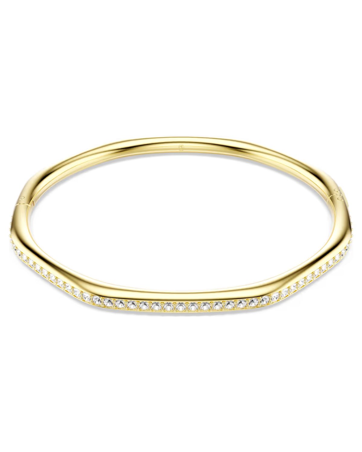 Dextera bangle Octagon shape, Round cut, White, 18k gold finish 5724581