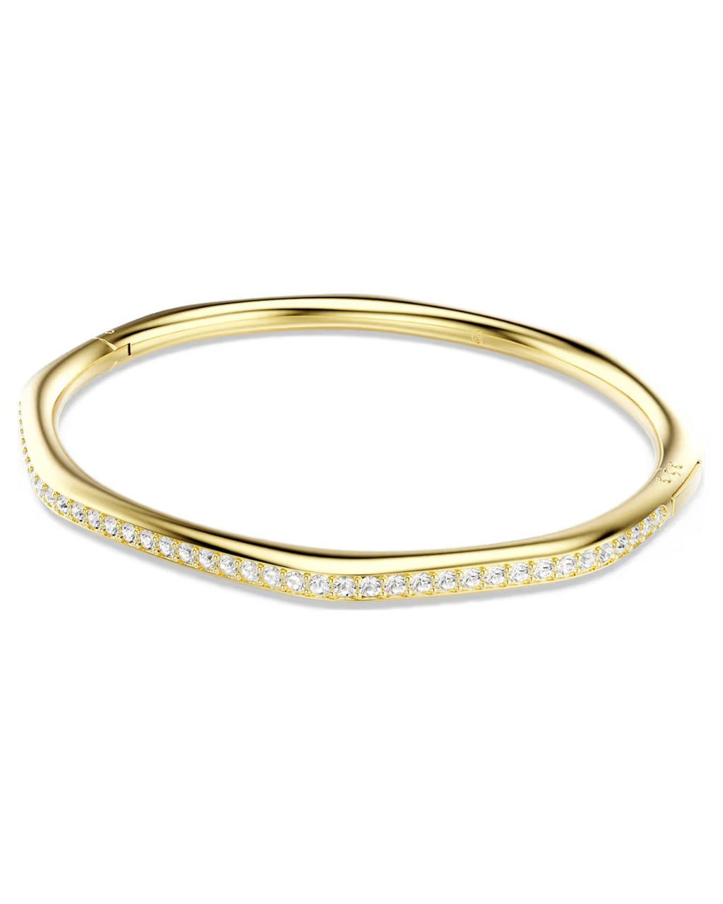 Dextera bangle Octagon shape, Round cut, White, 18k gold finish 5724581