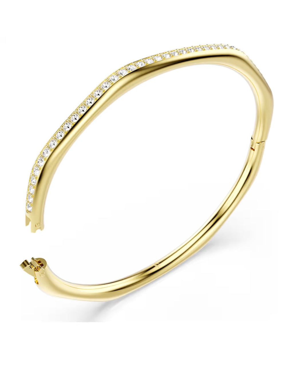Dextera bangle Octagon shape, Round cut, White, 18k gold finish 5724581