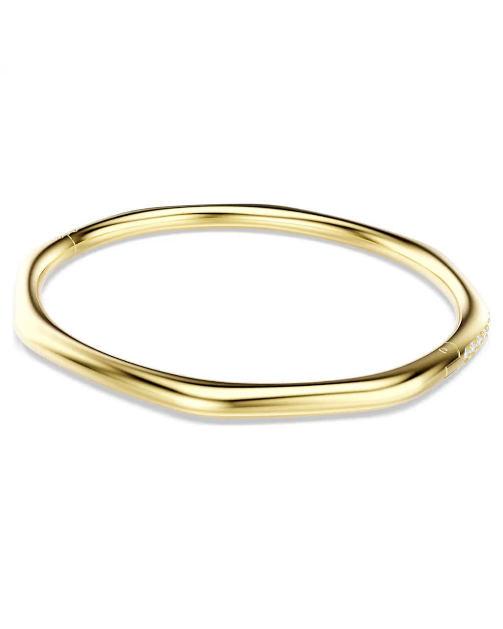 Dextera bangle Octagon shape, Round cut, White, 18k gold finish 5724581