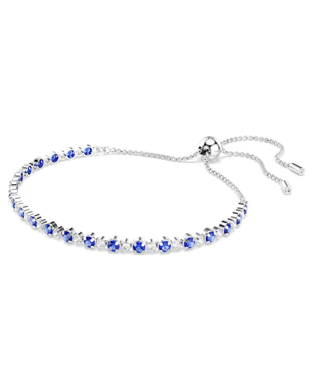 Matrix Tennis bracelet Mixed round cuts, Blue, Rhodium plated M 5725854