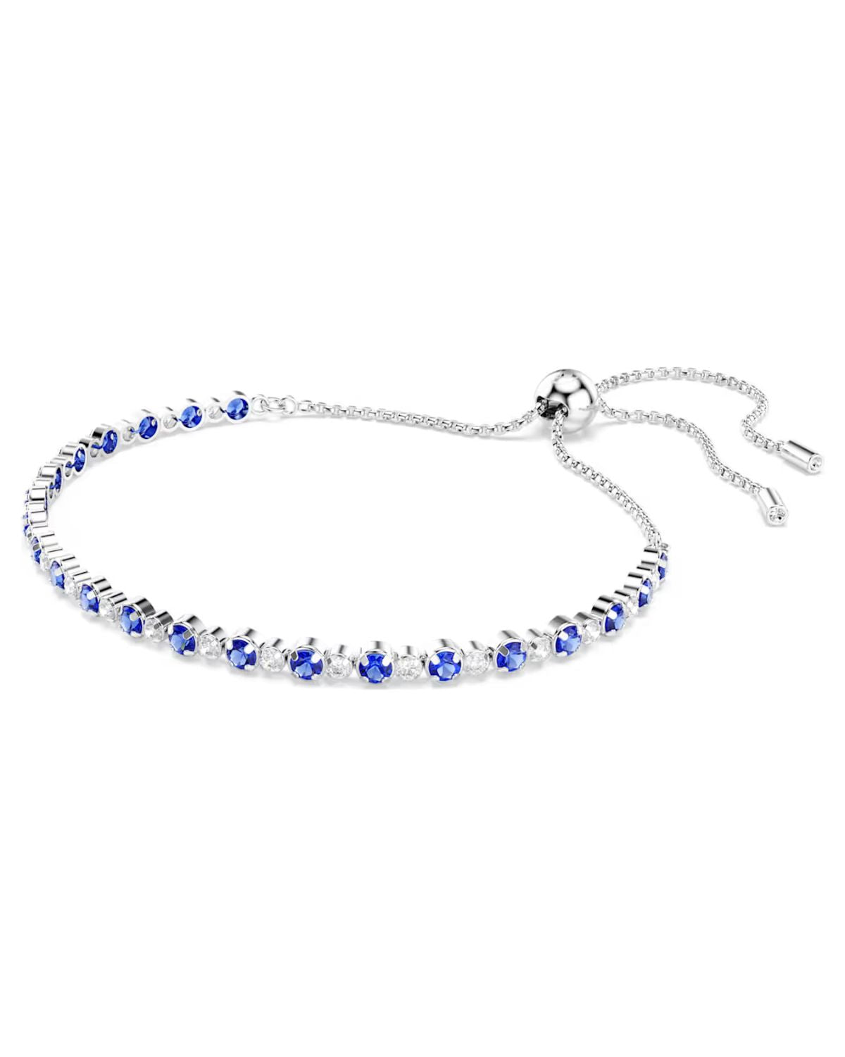 Matrix Tennis bracelet Mixed round cuts, Blue, Rhodium plated M 5725854