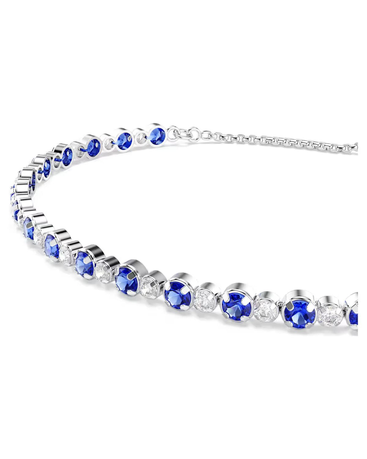 Matrix Tennis bracelet Mixed round cuts, Blue, Rhodium plated M 5725854