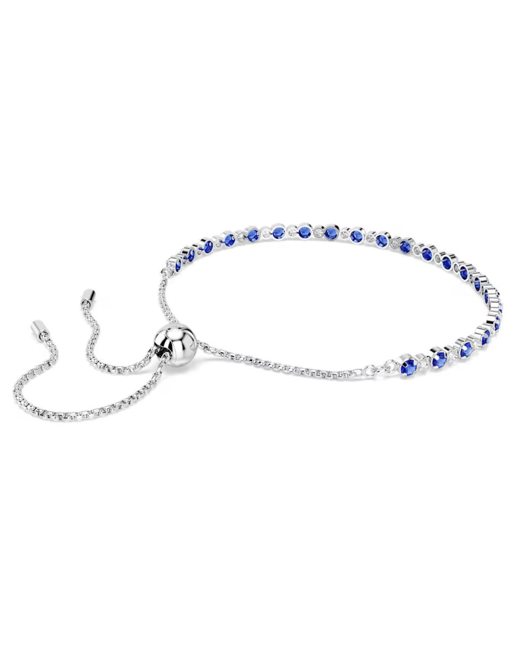 Matrix Tennis bracelet Mixed round cuts, Blue, Rhodium plated M 5725854