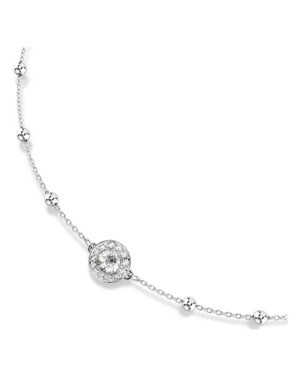 na Angelic pendant Round cut, Double sided motifs, White, Rhodium plated 5733116