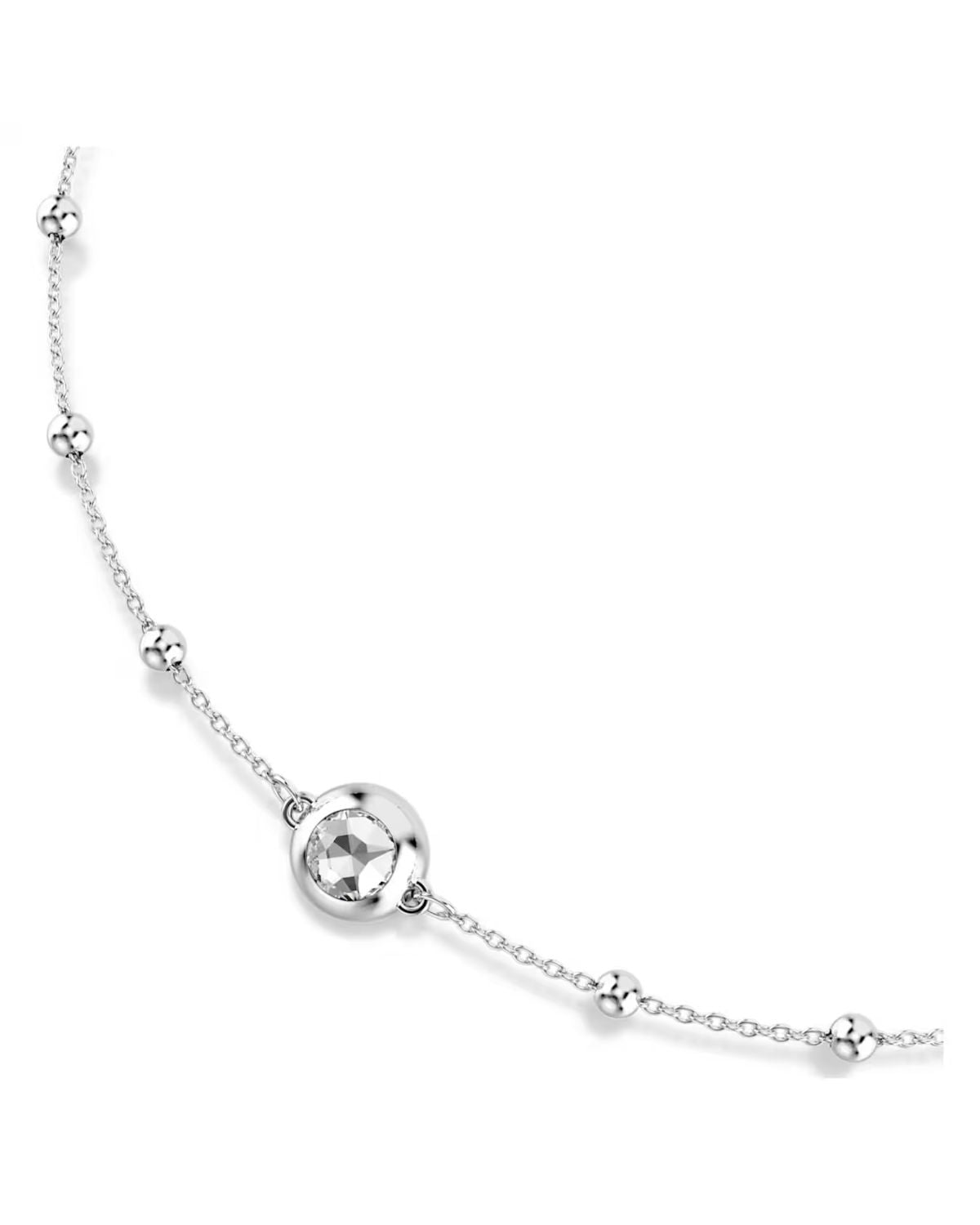 na Angelic pendant Round cut, Double sided motifs, White, Rhodium plated 5733116
