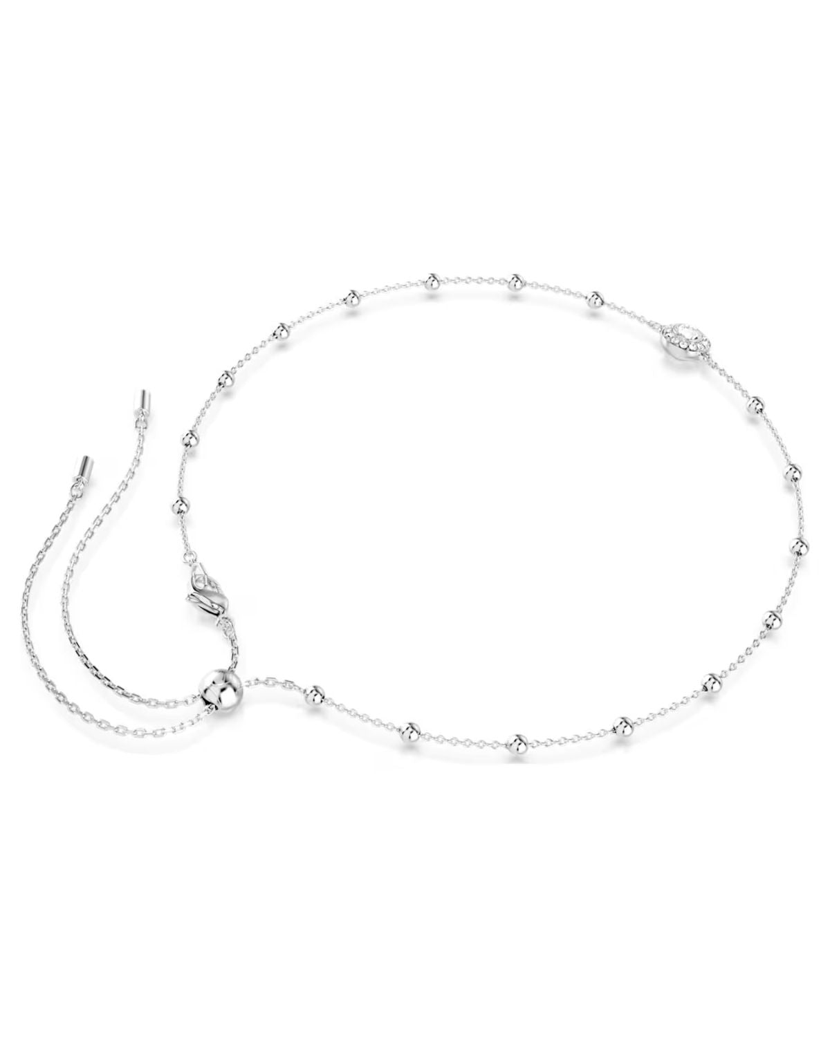 na Angelic pendant Round cut, Double sided motifs, White, Rhodium plated 5733116